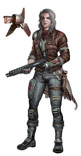 Ceris Hightower Human Free Captain Mechanic Soldier Starfinder Rpg Pact Worlds Art Cyberpunk Character Sci Fi Characters Star Wars Characters