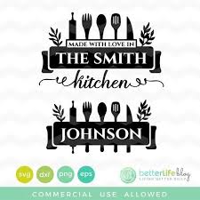 Kitchen Made With Love In 2020 Cricut Svg Files Free Silhouette Cameo Free Svg