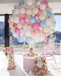 Birthday Balloon Decoration Ideas First Birthday Balloon Ball Diy Balloon Decorations Birthday Parties 1st Birthday Girls