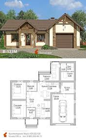 проекты домов с гаражом на 2 машины и сауной Proekt Doma B 123m 2 6 Proekt Krasivogo Odnoetazhnogo Doma V Stile Kantri S Garazhom Ot Houses100 Ploshadyu 124m2 V 2020 G Proekty Domov Odnoetazhnye Doma Dom