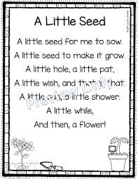 A Little Seed Printable Flower Poem For Kids Spring Poems For Kids Poetry For Kids Kids Poems