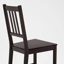 Ikea wooden chair with cushion. Stefan Chair Brown Black Ikea