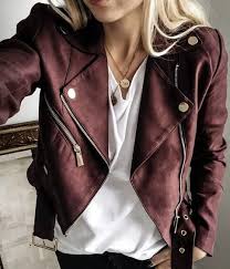 Burgundy Leather Jacket Fashion Clothes Burgundy Leather Jacket