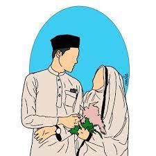 Hasil Gambar Untuk Kartun Pernikahan Islami Hitam Putih Kartun Gambar Kartun Gambar