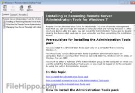 Download Remote Server Administration Tools For Windows 7 With Service Pack 1 Sp1 1 0 For Windows Filehippo Com