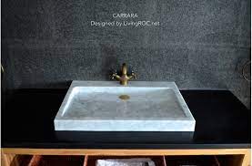 Choose from copper, ceramic and porcelain models for a period or contemporary look, or opt for modern basins in marble and limestone. 700mm White Marble Bathroom Trough Sink Carrara