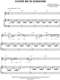 Solo part sheet music by : Pink Willow Sage Hart Cover Me In Sunshine Sheet Music In F Major Download Print Sku Mn0228244