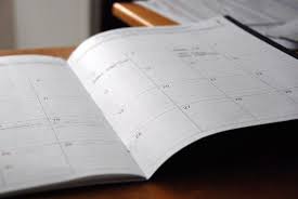 An open planner or agenda