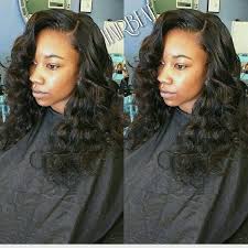 Full Sew In With Minimal Leave Out Body Wave From Our Hairbeat Hair Collection Teamhairbeat Lahairst Sew In Hairstyles Braids For Black Hair 4c Natural Hair