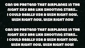 Can we pretend that airplanes in the night sky are like shootin' stars pic.twitter.com/o250yilgcz. Airplanes B O B Ft Eminem Hayley Williams Of Paramore Lyrics Video Dailymotion