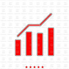 Growth Column Chart Bar Graph Stock Vector Image