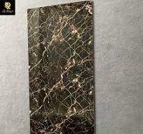600x1200 Luxury Gold Vein Black Porcelain Tile, Polished Glazed Marbles  Floor and Wall Porcelanato for Hotel Project