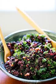 New York Times Black Rice Beet And Kale Salad With Cider Dressing Food Black Rice Recipe Black Rice