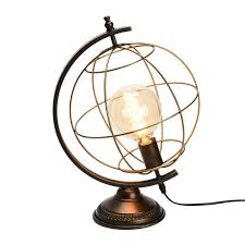 Nos lampes à poser design inonderont votre pièce d'une lumière chaude très agréable, propice à la détende. Lampe A Poser Globe Trotter Coloris Cuivre 45 X 29 Cm Lampe 4murs