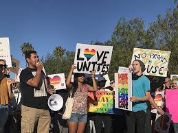 Electricity conversion, catheter ablation, or electrosurgery. Activists Protest Conversion Therapy Conference In San Diego Kpbs