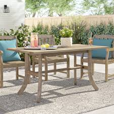 Some tables feature a slot to support a patio umbrella for discreet usage. Six Person Umbrella Hole Patio Tables You Ll Love In 2021 Wayfair