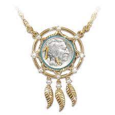 Noble Spirit Buffalo Nickel Dreamcatcher Necklace Dream Catcher Necklace Necklace Jewelry Necklace Pendant