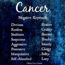 Cancer moon sign, moon lunar sign cancer characteristics, personality, horoscopes, astrology, dates, man cancer in love, woman cancer, child cancer, characteristics, personality, dates, meanings and compatibility. Zodiac Trait Keywords Melinda Marie Alexander