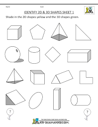 Physics 111 homework solution #10. 3d Shapes Worksheets