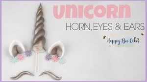 Unicorn ears & horn template these pictures of this page are about:free unicorn ear template. Unicorn Horn Eyes Ears Cake Topper Tutorial Easy Fast Youtube