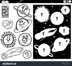 Black And White Objects For Kids Black And White Cartoon Illustration Of Match Objects And The Right Shape Or Silhouette With Celestial Bo Puzzles For Kids Color Worksheets Worksheets For Kids