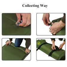 Zenph Camping Portable Air Mattress Inflatable Single High Airbed Blow Up Bed Tent Mattress For Backpacking Camping Sleeping Pads Backpacking Tent Camping Mat