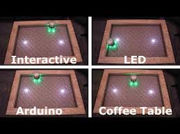 Each panel has four network nodes (each with its own infrared photodiode) and supports 80 super bright leds. Made An Interactive Coffee Table That Lights Up Leds Under An Object Placed On Top Of It And Has Some Cool Animations Led