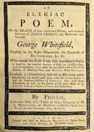The Hyphen An Elegy To Reverend Whitefield By The Published Serving Girl Phyllis In The Service Of J Phyllis Wheatley Historical Books Famous American Poets