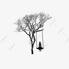 black tree man silhouette cartoon design material black cartoon tree png transparent image and clipart for free download cartoon design black tree cartoon silhouette