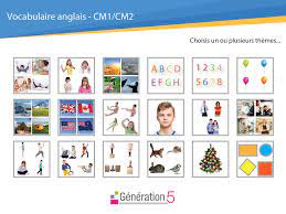 Vocabulaire Anglais CM1-CM2