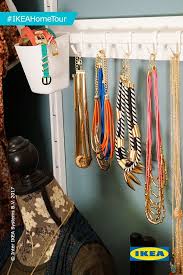 The Squad Used Ikea Sunnersta Hooks And A Container In Their Ikea Home Tour Makeover To Store Items On The Wall T Ikea Inspiration Ikea Home Tour Ikea Hackers