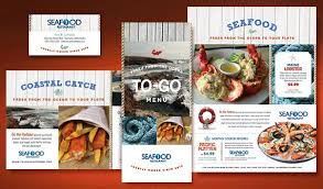 Restaurant Bar Layout Design Tasty Designs For Marketing A Seafood Restaurant Graphic Design Seafood Menu Seafood Restaurant Menu Layout