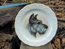 Vintage Schnauzer Dog Collector Plate Trinket Dish Dog Collectible Porcelain Ceramic Vintage Dog Decor Made In Ge Schnauzer Art Vintage Dog Dog Decor