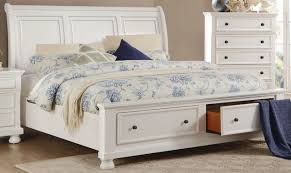 Lowest price of the summer season! Homelegance Laurelin Queen Sleigh Platform Storage Bed In White 1714w 1