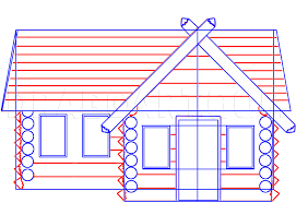 He details the first floor first with different widths of markers to show the architectural details. How To Draw A Log Cabin House Step By Step Drawing Guide By Dawn Dragoart Com