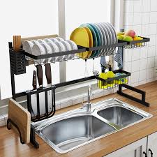 1000s of items in stock, fast shipping on all sinks! Black 65 85cm Stainless Steel Kitchen Dish Rack U Shape Sink Drain Rack Two Layers Kitchen Shelf Kitchen Supplies Storage Holder Racks Holders Aliexpress
