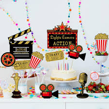 The first step to any oscar party is the red carpet entrance. Buy 32 Pieces Red Carpet Hollywood Cutouts Hollywood Movie Party Cards Table Toppers Movie Theme Decorations Double Sided Printing Red Golden Black Online In Indonesia B08fcgg27h