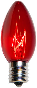 C9 Christmas Light Bulb C9 Red Christmas Light Bulbs Transparent