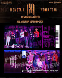 Monsta X 2021 World Tour Memorabilia Concert Tickets Etsy In 2021 Monsta X Concert Tickets Concert