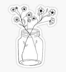 Mason Jar Flower Stickers Mason Jar Stickers Mason Jar Flowers Flower Drawing