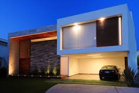 Contemporary Houses Front View Modern House With Tiles Wall Decor Front View Modern House Home Design Floor Plans Luxury House Designs Modern House