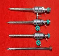 Laparoscopic Spiral Trocar Cannula 10mm SS Best Quality Surgical Instruments-3pc