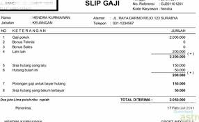 Contoh Slip Gaji Rumah Sakit Jawkosb Cute766