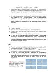 Considerando as demais informações apresentadas no caso, qual a classificação correta? Classificacao Asa Farmacologia Aplicada A Odontologia