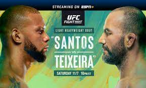 Ufc on espn 17 santos vs. Ufc Fight Night Santos Vs Teixeira November 7 On Espn Espn Deportes And Espn Espn Press Room U S