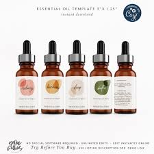Corjl Editable Essential Oil Label Dropper Sticker Editable Label Template Bottle Sticker Template Printable Label Diy Sticker Essential Oil Labels Essential Oils Oils