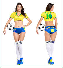Sexy Lingerie Uniform Soccer Player Brazil Cheerleader Football ...
