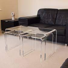 Tunstall 450 Clear Acrylic Coffee Table Nest Coffee Table Table Acrylic Coffee Table