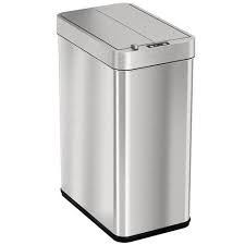 3x battery life of other sensor cans. Itouchless Wings Open Lid Kitchen Sensor Trash Can With Absorbx Odor Filter Rectangular 13 Gallon Silver Stainless Steel Target