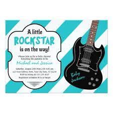 Rockstar Baby Shower Invitation Rock A Bye Baby Zazzle Com Star Baby Shower Invitations Rock Star Baby Shower Invitations Baby Shower Invitations